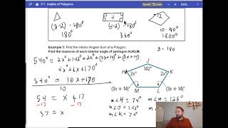 Int2 2-1: Interior Angles of Polygons