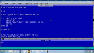 QBasic Tutorial 40 - Text Files Part 2 - Checking If The File Exists - QB64