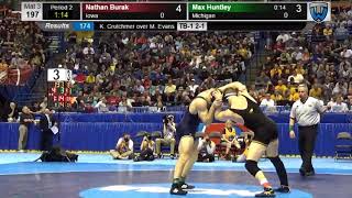 2015 NCAA Championships - 197 lbs - Max Huntley vs Nathan Burak