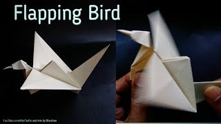 Tutorial on Origami Flapping bird || DIY paper flapping Bird (Action origami toy)