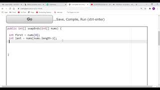 Codingbat - array1 - swapEnds