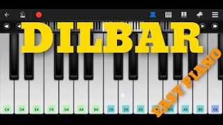 EASY 'DILBAR DILBAR' SONG PIANO TUTORIAL | WALKBAND PIANO | NORA FATEHI | 1 MINUTE PIANO TUTORIAL