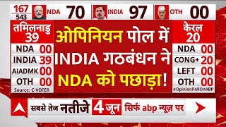 Opinion Poll Live: ओपिनियन पोल में INDIA गठबंधन ने NDA को पछाड़ा  | CVoter Survey | Rahul Gandhi