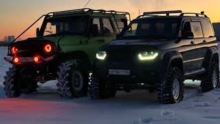 УАЗ Патриот V8 3UZ-FE колеса 38.5  VS УАЗ Халк V8 2UZ 42 Трактора