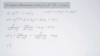 (Single-Variable Calculus 1) Implicit Differentiation Practice 2