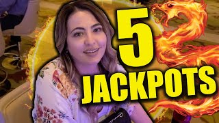 $1,000,000 Dragon Link \u0026 I WIN 5 Jackpots In Vegas!