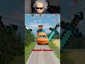 Cars vs Minecraft Characters 😂❌  BeamNG.Drive #shorts #minecraft #beamngdrive