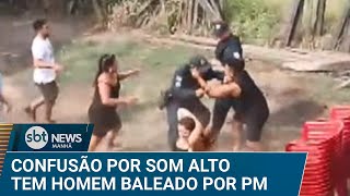 Confusão por som alto termina com homem baleado por PM no Pará | #SBTNews (10/12/24)