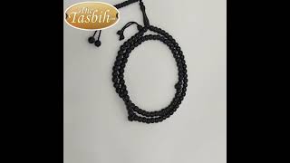 TheTasbih® Black 8mm Citrus Wood Muslim Prayer Beads Extra Counters Bead Stops