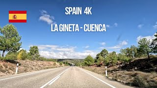 Driving in Spain Castilla–La Mancha from Albacete (La Gineta) to Cuenca