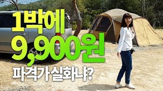 캠핑 1박에 9,900원 캠핑장! 실화냐? 강원도 홍천 해솔캠핑장 한바퀴 리뷰