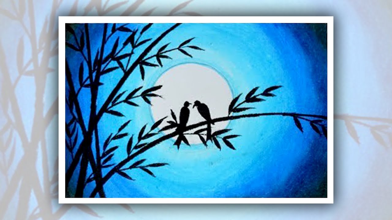 How To Draw Scenery Of Moonlight With Oil Pastel Step By 60 Off