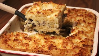 Cypriot Pastitsio - Baked Pasta with Bechamel Sauce - Cyprus Style Lasagne - Makaronia tou Fournou