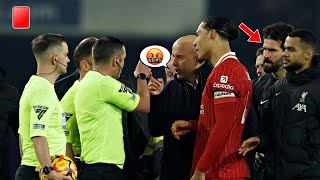 The Moment Arne Slot Gets A RED CARD In Everton Vs Liverpool  🤬