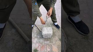 Desi Jugaad for lifting big size stones 😱 || #shorts