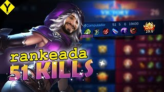 FIZ 51 KILLS NA RANQUEADA JOGANDO DE NATÁLIA | Mobile Legends: Bang Bang