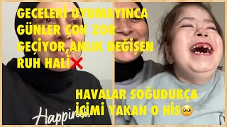 Geceleri uyumayınca günler zor geçiyor,anlık değişen ruh hali❌Havalar soğudukça içimi yakan o his🥺