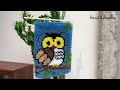 owl latch hook tapestry diy kit