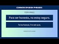 Learn Spanish with phrases and sentences