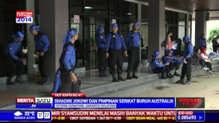 Jokowi dan Pimpinan Serikat Buruh Australia Hadiri HUT KSPSI