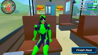 Rope Frog Ninja Hero Strange Gangster - Train Ride in Open World Game - Android Gameplay