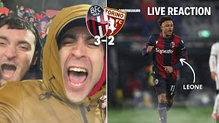 BOLOGNA - TORINO 3-2 - GRANDE RIMONTA E 3 PUNTI IMPORTANTISSIMI! - STADIO LIVE REACTION