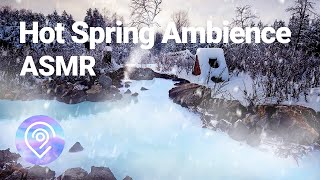ASMR - Outdoor Hot Spring Ambience / Snow Falling in a Forest Ryokan #034