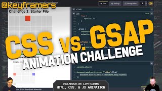 CSS vs GSAP Animation Challenge! | Keyframes, Timelines \u0026 Sequencing | @keyframers 2.38