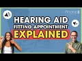 What happens during a hearing aid fitting appointment?