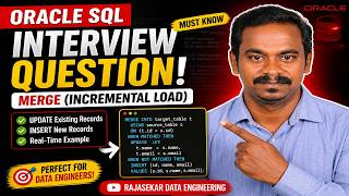 🔥 Oracle SQL MERGE Explained | Incremental Load (Insert + Update) | Real-Time Example| SQL | PySpark