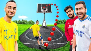 چالش شوت به تور بسکتبال🏀کی مجازات میشه؟😱