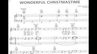 Wonderful Christmas Time sheet music - wonderful christmastime - paul mccartney - sheet music