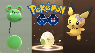 《Pokemom GO》2km蛋孵出花飾皮丘與色違露力麗！ピチュー Pichu！ルリリ Azurill