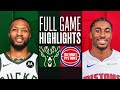 Game Recap: Pistons 120, Bucks 87