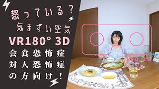 【VR 180 3D】緊張度高め！気まずい空気のお家ご飯VR 会食恐怖症や対人恐怖症の方向け。Social anxiety disorder / Eating phobia VR