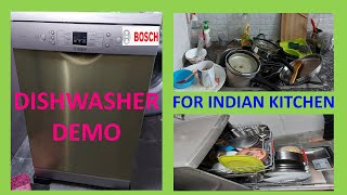 Bosch Dishwasher demo for Indian kitchen | How to load dishes in dishwasher | [Best Dishwasher 2021]