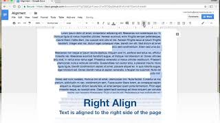 Google Docs: Alignment