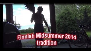 Finnish Midsummer traditions: Birch branches of beating yourself Lappajärvi