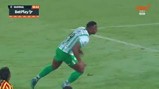 ¡Bombazo de Alfredo Morelos y se va arriba en el marcador Atlético Nacional ante Deportivo Pereira!