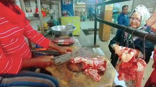 Live Meat Cutting Skills Rad meat cutting fastest selling in Dhaka