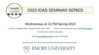 IDAS Seminar Series - Andrew Wargo 2.8.2023