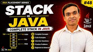 Stack Data Structure in Java | Implementation + Introduction | DSA in Java Full Course #48 🔥