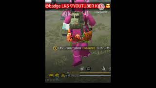 V BADGE LKS ♡YOUTUBER +RENU_GAMING  IN MY GAME #ffshorts #lksyoutuber #renugaming