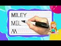 How To Write MILEY | Write With Me! -- FOR KIDS