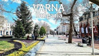 Varna, Bulgaria 🇧🇬 - Spring Walking tour in 4K