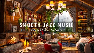 Stress Relief with Smooth Jazz Instrumental Music at Cozy Coffee Shop Ambience☕Warm Piano Jazz Music