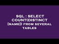 SQL : SELECT COUNT(DISTINCT [name]) from several tables