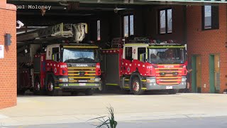 FRV | Pumper 73A, 73B and Ladder Platform 73 responding