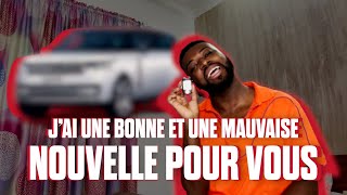 J'AI UNE BONNE ET UNE MAUVAISE NOUVELLE POUR VOUS.