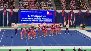 Philippines GAP-CHEERLEADING SBCA RED LIONS  JUNIOR2 アジア大会 2019.05.12